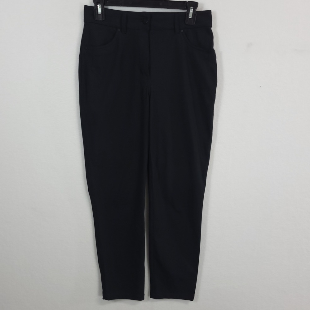 Lululemon City Sleek 5 Pocket Pant Womens 6 Black Warpstreme 7/8 Crop Trousers